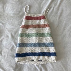 Hollister crochet tank top with cross cross back